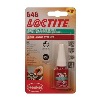 Loctite 648 Produit de Fixation – Haute résistance (Vert) 5ml
