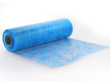 Protinam Sizoflor 30 cm x 20 m lång bordslöpare bordsband i ljusblå för dekoration som sommar, påsk, jul eller bröllop utfällt, ljusblå