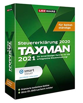 Lexware Taxman 2021 für das Steuerjahr 2020|Minibox|Übersichtliche Steuererklärungs-Software ,für Selbstständige