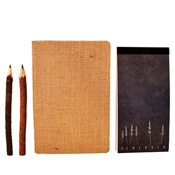 Root en Seed Twin Pack Opmerking Boeken A5 Hessian