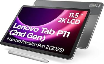Lenovo Tab P11 (2nd Gen) - Tableta táctil de 11,5" 2K (MediaTek Helio G99, 8Corazones, 4 GB de RAM, 128GB UFS, Android 12L, WiFi6E + Bluetooth) - Gris Oscuro