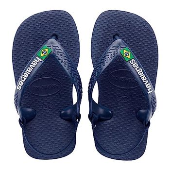 Havaianas Baby Brasil Logo II Sandálias unissexo para bebé, Multicolorido marinho azul citrrus amarelo