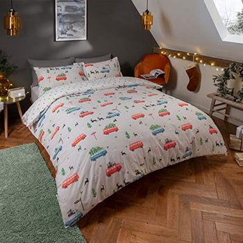 Sleepdown Feestelijke camper beddengoedset, polykatoen, wit, king size