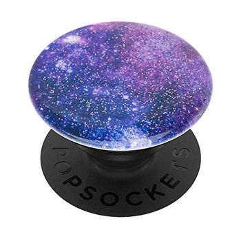 PopSockets PopGrip - Supporto e Impugnatura per Telefoni Cellulari e Tablet con Un Top Intercambiabile - Glitter Nebula