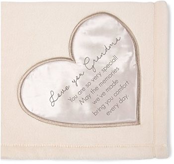 Pavilion Gift Company 19503 Comfort Blanket - Love You Grandma Thick Warm 320 GSM Royal Plush Throw Blanket