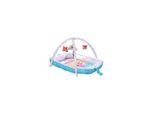 Lorelli Spielbogen Krabbeldecke Nest 2 in 1 Babynest hängende Stofftiere Spiegel blau