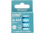 Deltaco Ultimate Lithium Batteries LR03/AAA - 4-pack