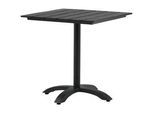 Gardenson Balkontisch , Schwarz , Metall, Kunststoff , 74x70x70 cm , Gartenmöbel, Gartentische, Balkontische