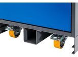 Asecos Rollensatz für Sockel, für Schränke ION-CORE-90 und ION-CHARGE-90, für 590 mm Breite, 2 Lenk- und 2 Bockrollen, Polyurethan