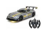 RC-Auto JAMARA "Mercedes AMG GT3 transformable", grau, Fernlenkfahrzeuge, KinderB:34cm H:9cm T:15cm, Kunststoff, 2in1 Roboter und Auto, B:34cm H:9cm T:15cm