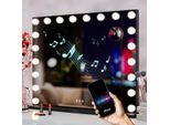 Mirlux Hollywood spiegel bluetooth speakers 80x60cm zwart