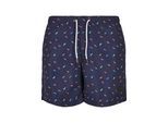 Badeshorts URBAN CLASSICS "Urban Classics Herren Pattern Swim Shorts", Herren, Gr. XXL, US-Größen, bunt (sunglasses aop), 100% Polyester, Badehosen Badeshorts