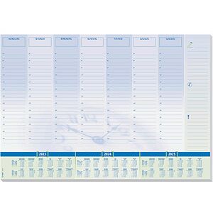 SIGEL Schreibtischunterlage Time blau/grün Papier 59,5 x 41,0 cm, 30 Blatt