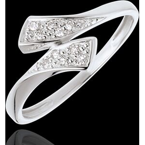 Edenly Ring ruban in Weissgold - 10 Diamanten