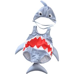 Zhengfuzhihai Kleinkind Kinder Baby Mädchen Jungen Cartoon Badeanzug Bikini Bademode Badeanzug Grau 80