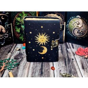 Vintage Leather Diary Sonne Und Mond Vintage Leder Journal Grimoire Journal Blanko Zauberbuch Des Schattens