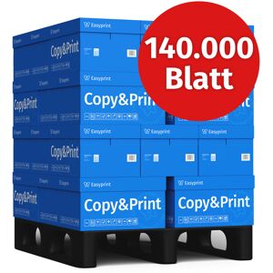 Easyprint Druckerpapier Kopierpapier 140000 Blatt 28 x 5000 A4 Premium Hochweiß CIE 160 Testsieger PEFC Umweltzertifikat