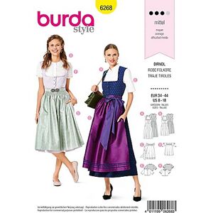 burda Schnitt 6268 "Dirndl", klassisch