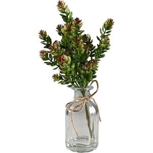 No-Name Kunstig Plante M, Vase, H 31,1cm, Grøn/brun