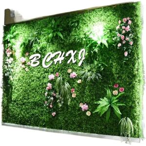 Aucun Décoration de plante mur de plante mur de plante verte décoration murale plate fleur décoration