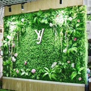 Aucun Décoration de plante mur de plante mur de plante verte décoration murale plate fleur décoration