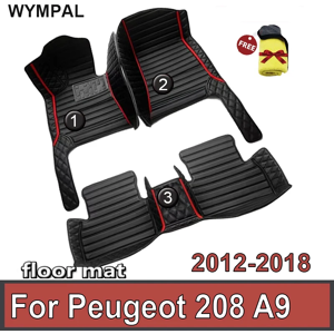 WEIDENG Tapis de sol en cuir de luxe pour voiture, tapis durables, tapis anti-sale, ensemble d'accessoires