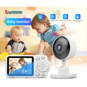DANMINI Moniteur bébé à vision nocturne à infrarouge, audio bidirectionnel, interphone vocal, caméra bébé avec moniteur, vidéosurveillance, protection de sécurité