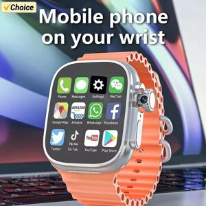 OLOPKY 100% Original DW99 S9 Ultra Smartwatch 4G Android 180 ° Caméra rotative WiFi GPS carte SIM montre intelligente Amoled Play Store 2.2 pouces