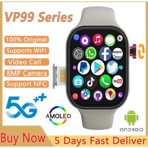 OLOPKY 4G/5G180 ° Caméra rotative VP99 smartwatch Android smartwatch écran large de 2.29 pouces emplacement pour carte SIM GPS WIFI Play Store