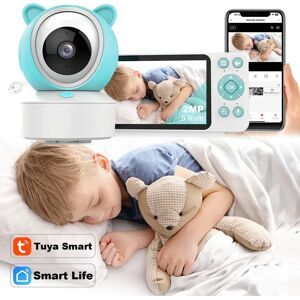 REHENTINT Tuya Smart WiFi bébé cri détection sonore Audio vidéo bébé moniteur PTZ infrarouge 5 pouces moniteur caméra 1080P téléphone APP vue à distance