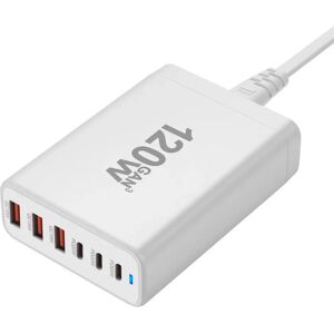 deepartner Nouveau Style 120W GaN chargeur 6 Ports USB Type C PD chargeur Charge rapide USB3.0 Type C chargeur rapide téléphone portable USB chargeur