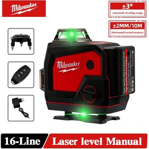 Milwaukee 4D16 lignes niveau Laser horizontal et vertical avec télécommande et haut-parleur