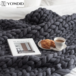 YOMDID Grande couverture épaisse à la main douce pour l'hiver, couverture à carreaux pour lit, canapé,