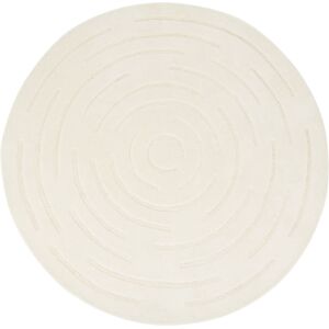 Maisons du Monde Tappeto in lana e iuta intrecciata bianco 200x200 cm 200x200cm