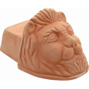Piedino sottovaso in terracotta testa di leone 9x14x10 cm