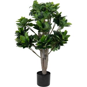 Home-tex Kunstig plante 90 cm høy - Grønn kunstig Schefflera plante med potte