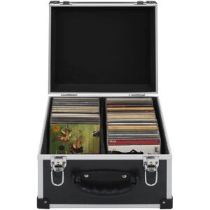 vidaXL CD-koffert for 40 CD-er aluminium ABS svart