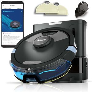 Shark Matrix Plus 2-in-1 Self-Empty Robot Vacuum & Mop, LiDAR Mapping, for Carpets, Hard Floors, Pet Hair, Anti-Allergen, Self-Charging, WiFi/App/Alexa, Black, New