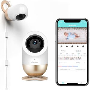 Ebemate Smart Baby Monitor - Full HD Streaming, Interactive Audio, Calming Lullabies - White 3.0 In. W X 5.5 In. H X 3.0 In. D