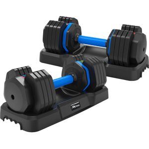 Adjustable Dumbbell, Dumbbell with Anti-Slip Handle, Fast Adjust Weight by Turning Handle Exercise Fitness Dumbbell 20.0 In. W X 10.0 In. H X 11.0 In. D