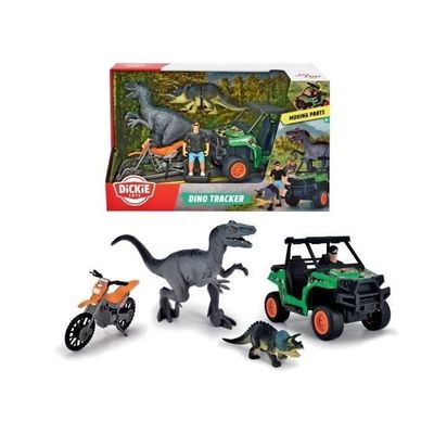Dinosaurjægersæt - Dickie - 1 leddelt figur og 2 dinosaurer inkluderet