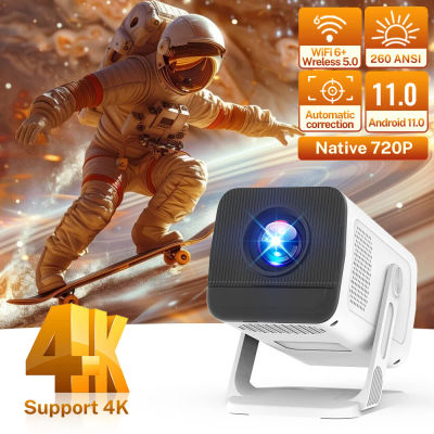 Proyector LynCast X1AQ con Altavoz Integrado de 5W, 1280*720P, Android 11, 4K, 400ANSI, Wifi6, BT5.2, Portátil para Exteriores, Cine en Casa