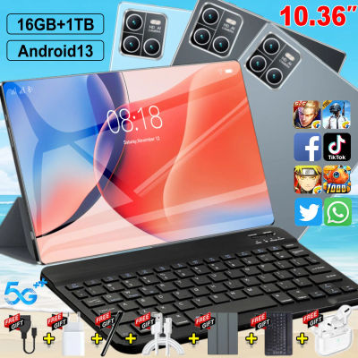 Nueva Tablet Android 13.0 de 14 Núcleos y 5G para 2026, con WiFi, Bluetooth, GPS, 16GB+1TB, Pantalla de 10.36 Pulgadas y Doble SIM