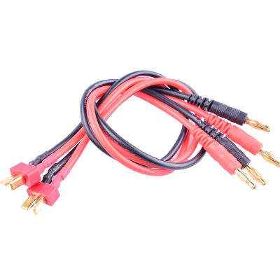 2 uds macho Deans o enchufe T a conector Banana de 4mm Cable de cargador o Cable de batería con 14AWG 11,8"