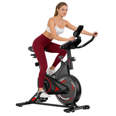Bicicleta Estática Gartistgo para Ejercicio en Casa, Súper Silenciosa, con Monitor LCD y Soporte para Tablet, Bicicleta de Spinning para Entrenamiento Cardiovascular en Casa, Capacidad de 120 kg