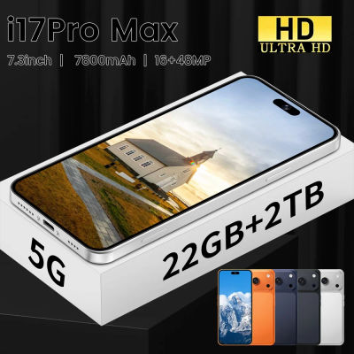 Nuevos Teléfonos Móviles Ai 17 Pro Max 7.3HD 22G+2TB Smartphone Android 5G Dual Sim 7800mAh Teléfono Celular Desbloqueado Versión Global