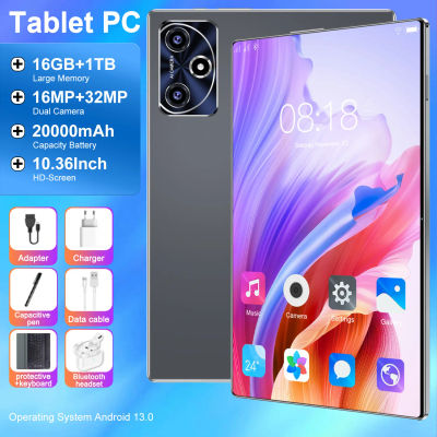 Tablet de 10.36 Pulgadas, Android 16GB+1TB, 14 Núcleos, 20000mAh, Bluetooth, para Estudio, Juegos, Oficina, 5G WIFI, Android 13, Red, Llamadas Telefónicas por Bluetooth