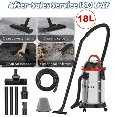 Aspiradora en Seco y Húmedo de 18L, 2400W, Succión de 20kPa, Soplador 3 en 1 - Aspiradora Industrial de Alta Resistencia con Filtro HEPA, Cable de 5m