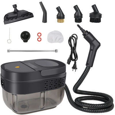 Limpiador a Vapor Portátil de Mano con Capacidad de 1600 ml, Manguera Extensible y 10 Accesorios, Control de Vapor Ajustable para Pisos, Alfombras, Telas y Muebles
