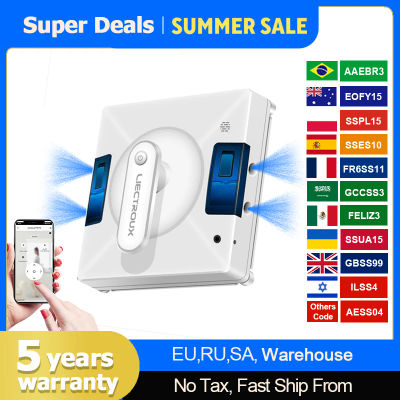 Robot Limpiacristales Liectroux YW509, Pulverizador de Agua de 4 Vías, Robot Limpiacristales para Pisos, Paredes y Vidrios del Hogar, Robot Aspirador para Ventanas, Navegación Inteligente, Triple